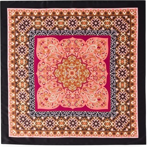 Steve Madden Lexi Satin Square Scarf, Black Multi