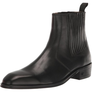 Steve Madden Men’s Huston(Black Leather)