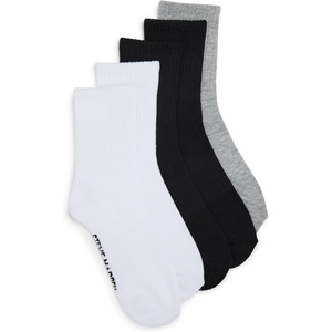 Steve Madden Women’s 5pk Athleisure Shortie Crew(White Grey Black)