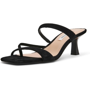 Steve Madden Women’s Ajay Heeled Sandal(Black Suede)