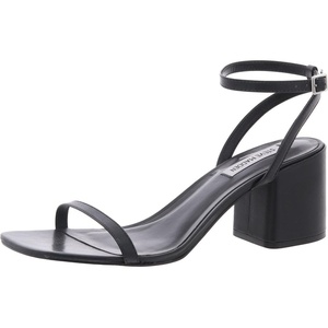 Steve Madden Women’s Audrina Heeled Sandal(Black Leather)