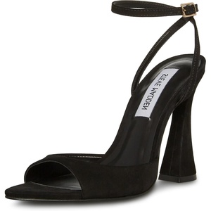 Steve Madden Women’s Beki Heeled Sandal(Black Nubuck)