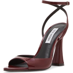 Steve Madden Women’s Beki Heeled Sandal(Burgundy Patent)