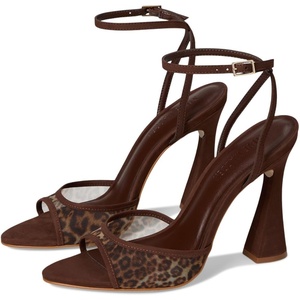 Steve Madden Women’s Beki Heeled Sandal(Leopard Mesh)
