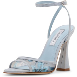 Steve Madden Women’s Beki Heeled Sandal(Light Blue Mesh)