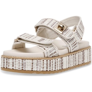 Steve Madden Women’s Bigmona Platform Sandals(Beige Multi)