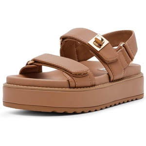 Steve Madden Women’s Bigmona Platform Sandals(Tan Leather)