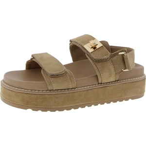 Steve Madden Women’s Bigmona Platform Sandals(Taupe Suede)