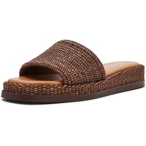Steve Madden Women’s Boardwalk(Brown Raffia)
