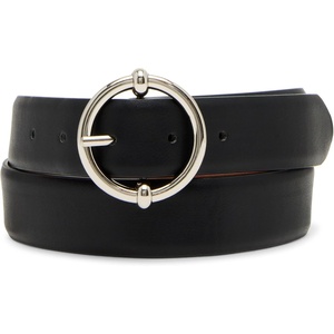 Steve Madden Women’s Cherish Reversible Pant Belt(Black/Cognac)