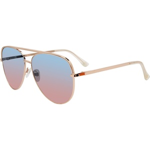 Steve Madden Women’s Dante Sunglasses(Shiny Rosegold/Blue Gradient)