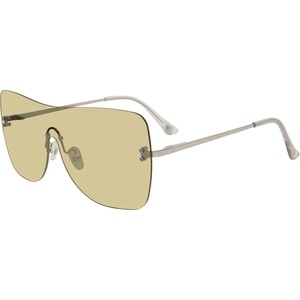 Steve Madden Women’s Female Sunglasses Style Bentley Shield(Shiny Silver/Silver Mirrored)