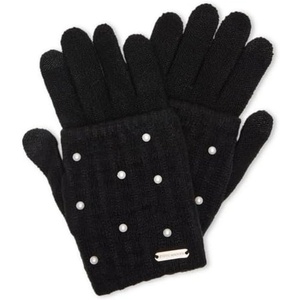 Steve Madden Women’s Glove With Pearl Arm Sleeve(Black)
