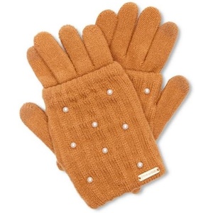 Steve Madden Women’s Glove With Pearl Arm Sleeve(Camel)