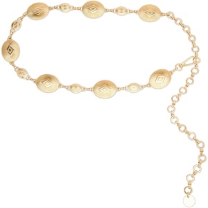 Steve Madden Women’s Gold Chain Western Inspired Everyday Casual Day to Night Belt(Gold)