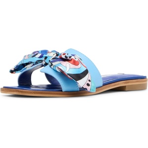 Steve Madden Women’s Hadyn Sandal(Blue Multi Scarf)