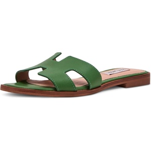 Steve Madden Women’s Hadyn Sandal(Light Green Leather)