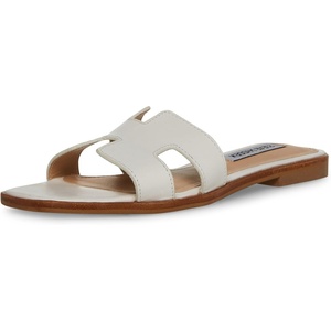 Steve Madden Women’s Hadyn Sandal(White Leather)
