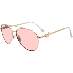 Steve Madden Women’s Harlee Sunglasses(Shiny Gold/Solid Plum)