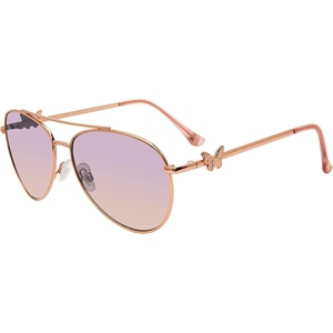 Steve Madden Women’s Harlee Sunglasses(Shiny Rosegold/Purple Gradient)