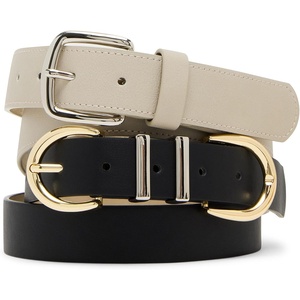 Steve Madden Women’s Harley 2 for 1 Pant Belt(Camel)