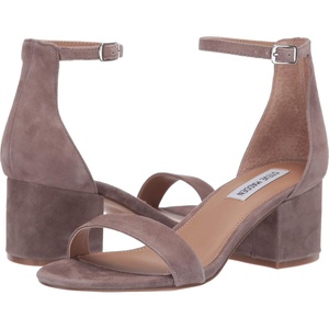 Steve Madden Women’s Irenee Heeled Sandal(Light Grey Suede)