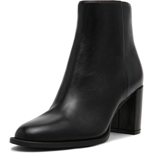 Steve Madden Women’s Jozie Ankle Boot(Black Leather)