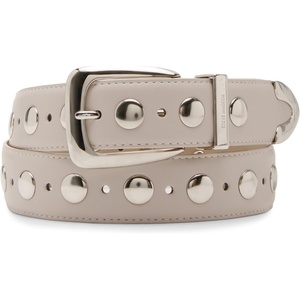 Steve Madden Women’s Kingston Studded Pant Belt(Ivory)
