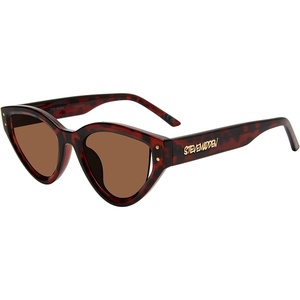 Steve Madden Women’s Koko Cat Eye Sunglasses Sunglasses(Brown/Solid Brown)