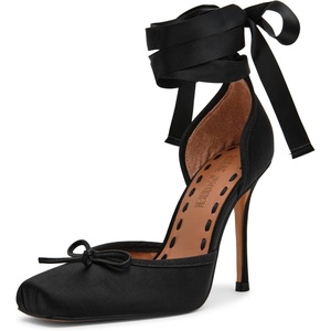 Steve Madden Women’s Larina Pump(Black Satin)