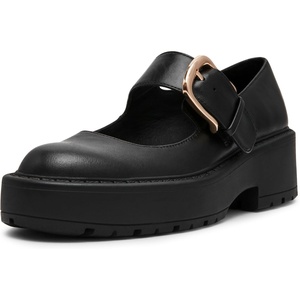 Steve Madden Womens Mitzi(Black Leather)