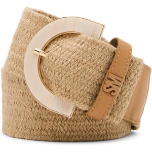Steve Madden Women’s Raffia Stretch Pant Belt(Off-white)