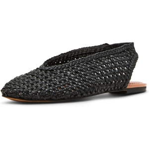 Steve Madden Women’s Rumi Ballet Flat(Black Leather)