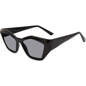 Steve Madden Womens Stacia Sunglasses(Black/Solid Smoke)