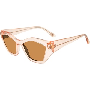 Steve Madden Womens Stacia Sunglasses(Crystal Pink/Solid Light Brown)