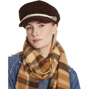Steve Madden Women’s Steve Madden Codie Sherpa Baker Boy Hat(Chocolate)
