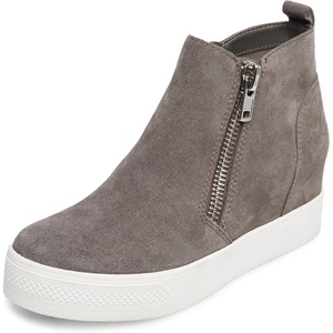 Steve Madden Women’s Wedgie Sneaker(Grey Suede)