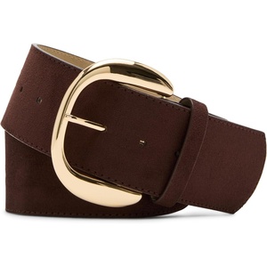 Steve Madden Women’s Wide Faux Suede Belt(Chocolate)