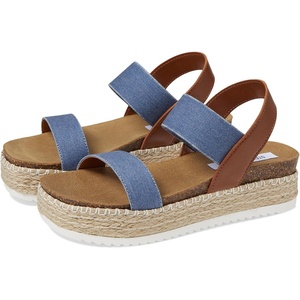 Steve Madden womens Jaklin Sandal(Denim Multi)