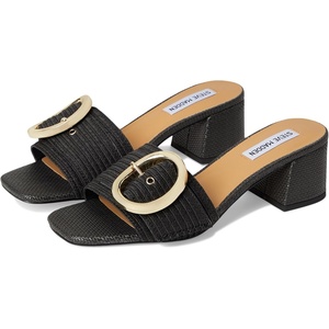 Steve Madden womens Seacrest(Black Raffia)