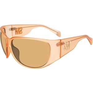 Steve Madden womens Steve Madden Female Sunglasses Style Gino Rectangular Sunglasses(Matte Orange/Solid Orange)