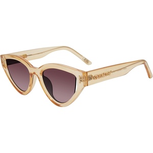 Steve Madden womens Steve Madden Female Sunglasses Style Koko Cat Eye Sunglasses(Crystal Tan/Smoke Gradient)