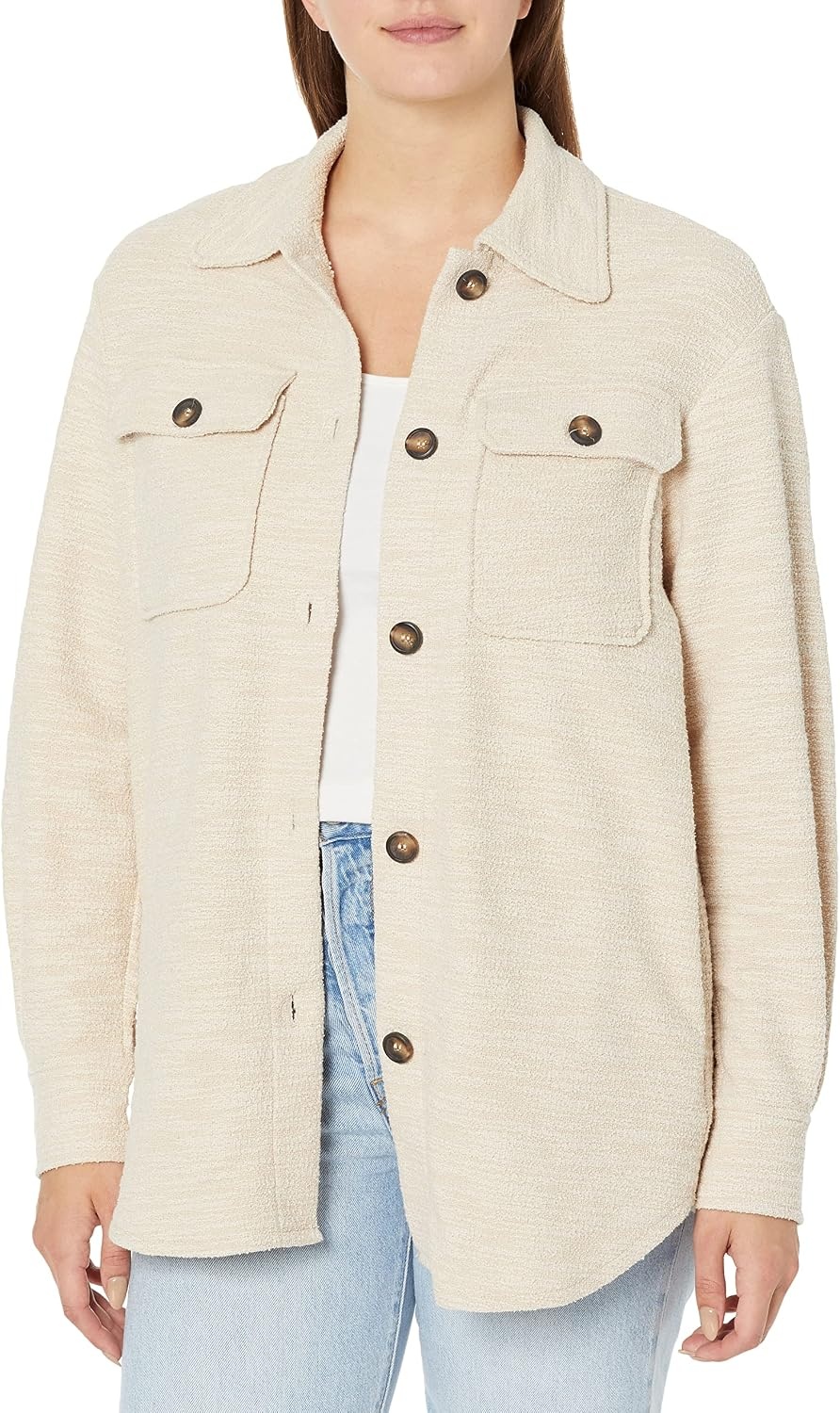 image:imageBB Dakota by Steve Madden womens Its Knit Jacket Bone Large US