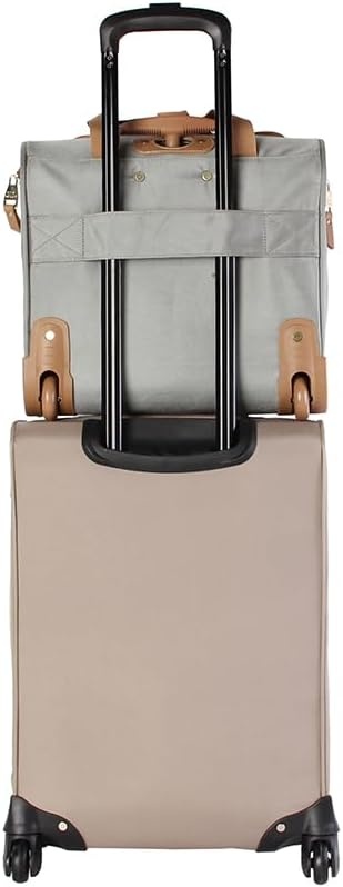 image:imageSteve Madden Designer 15 Inch Carry on Suitcase Small Weekender Overnight Business Travel Luggage Lightweight 2 Rolling Spinner Wheels Under Seat Bag for Women Shadow PurpleHarlo Gray