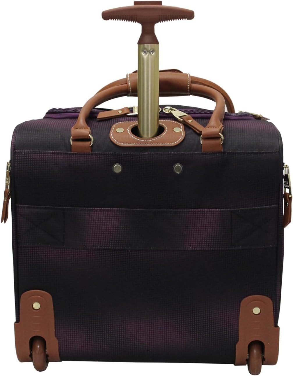 image:imageSteve Madden Designer 15 Inch Carry on Suitcase Small Weekender Overnight Business Travel Luggage Lightweight 2 Rolling Spinner Wheels Under Seat Bag for Women Shadow PurpleShadow Purple