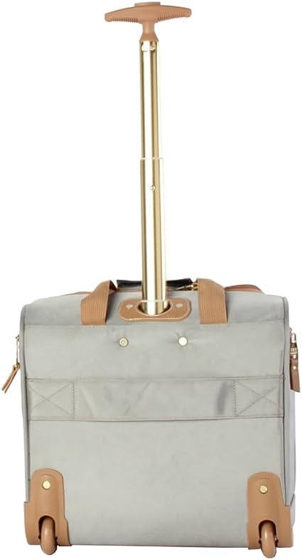 image:imageSteve Madden Designer 15 Inch Carry on Suitcase Small Weekender Overnight Business Travel Luggage Lightweight 2 Rolling Spinner Wheels Under Seat Bag for Women Shadow PurpleHarlo Gray