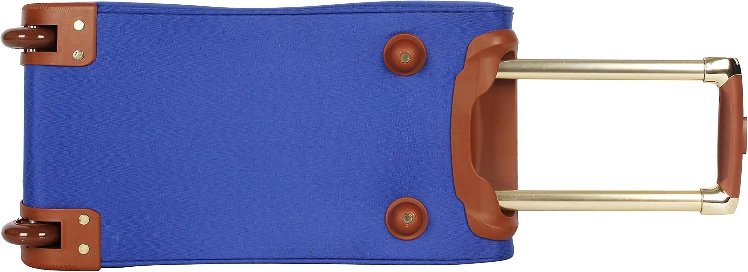 image:imageSteve Madden Designer Carry On Luggage Collection Lightweight 20 Inch Duffel Bag Weekender Overnight Business Travel Suitcase with 2 Rolling Spinner Wheels Global BlackGlobal Blue
