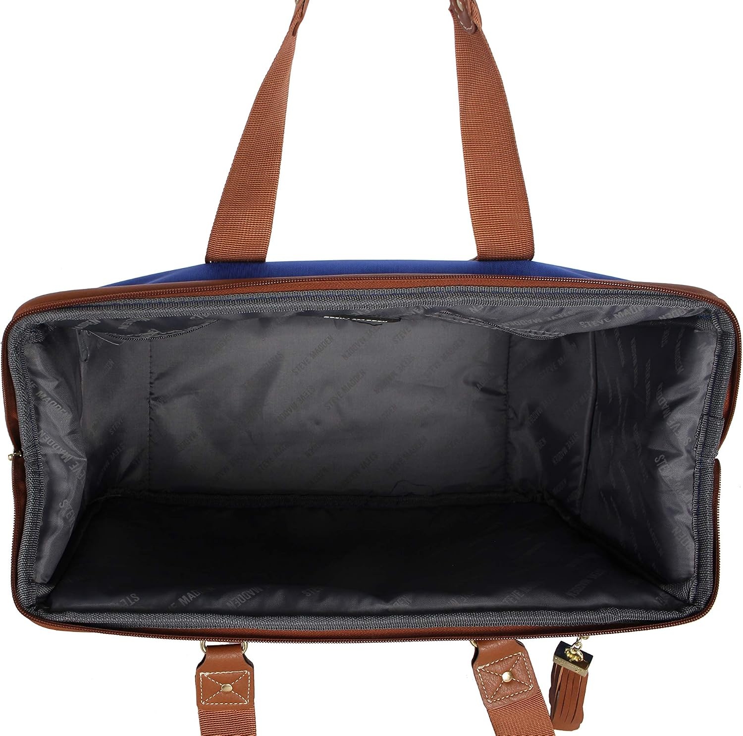 image:imageSteve Madden DesignerGepckkollektion 4teiliges SoftsideKofferSet ReiseSet enthlt eine Tragetasche 508 cm Handgepck 61 cm und 711 cm Karierte Koffer Blue One Size TravelBlue