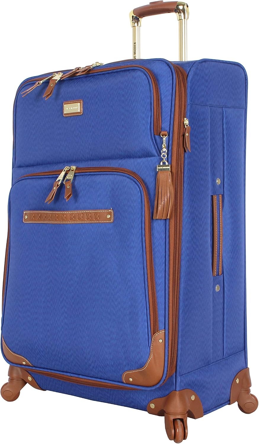 image:imageSteve Madden DesignerGepckkollektion 4teiliges SoftsideKofferSet ReiseSet enthlt eine Tragetasche 508 cm Handgepck 61 cm und 711 cm Karierte Koffer Blue One Size TravelBlue