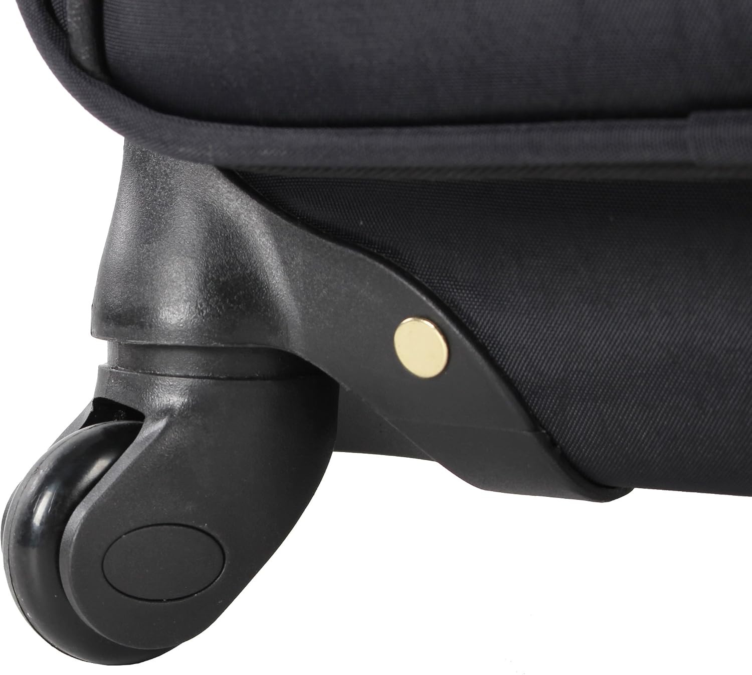 image:imageSteve Madden DesignerGepckkollektion Leichter SoftsideKoffer fr Damen und Herren strapazierfhige 508 cm groe Tragetasche mit 4 rollenden SpinnerRdern Peekaboo Purple 20in Carry on Bag WithPeekaboo Black